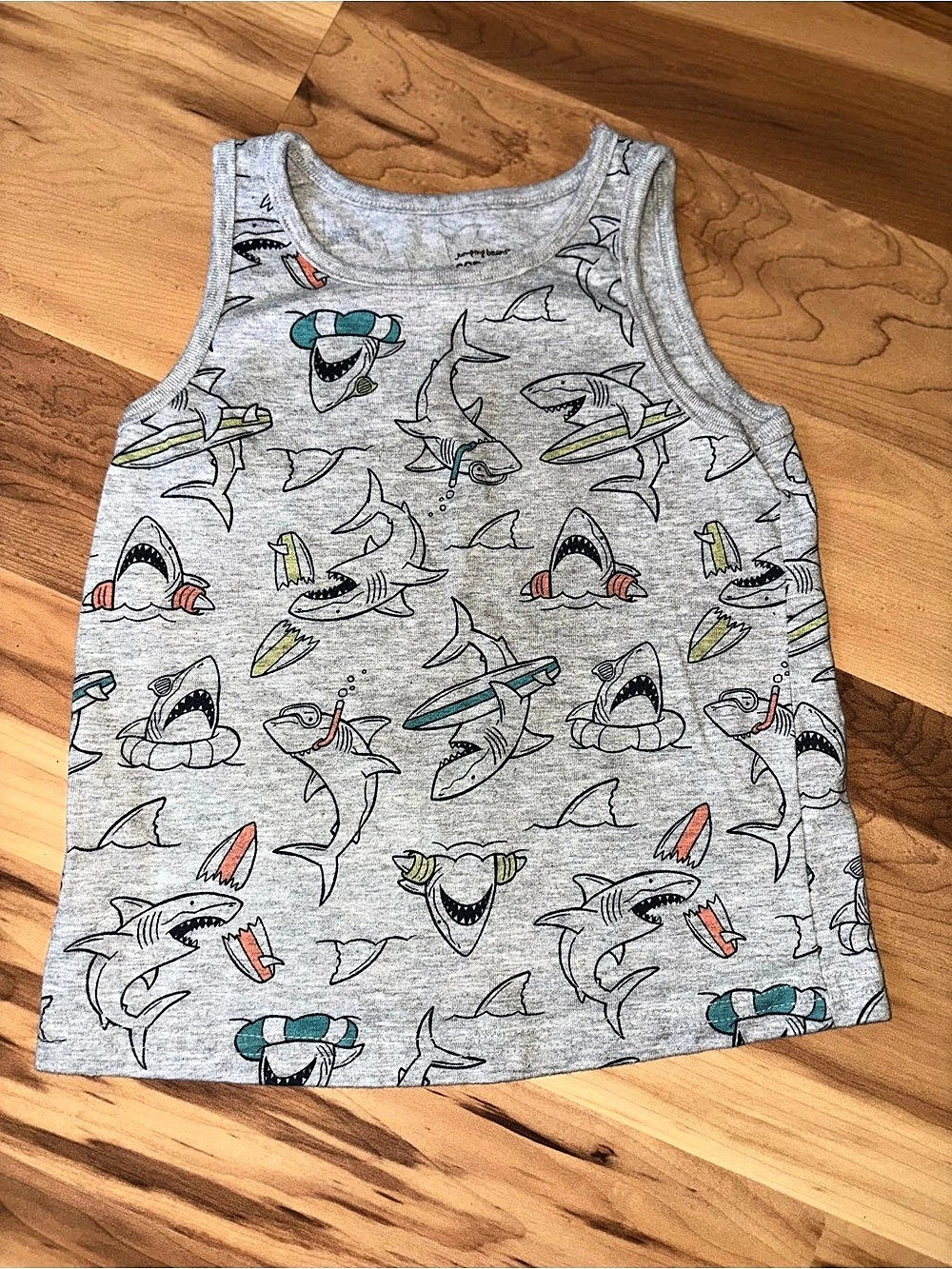 Jumping Beans Softest Tank Shark Print Tank Top Size 4
